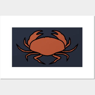 Maine Jonah Crab Drawing Posters and Art